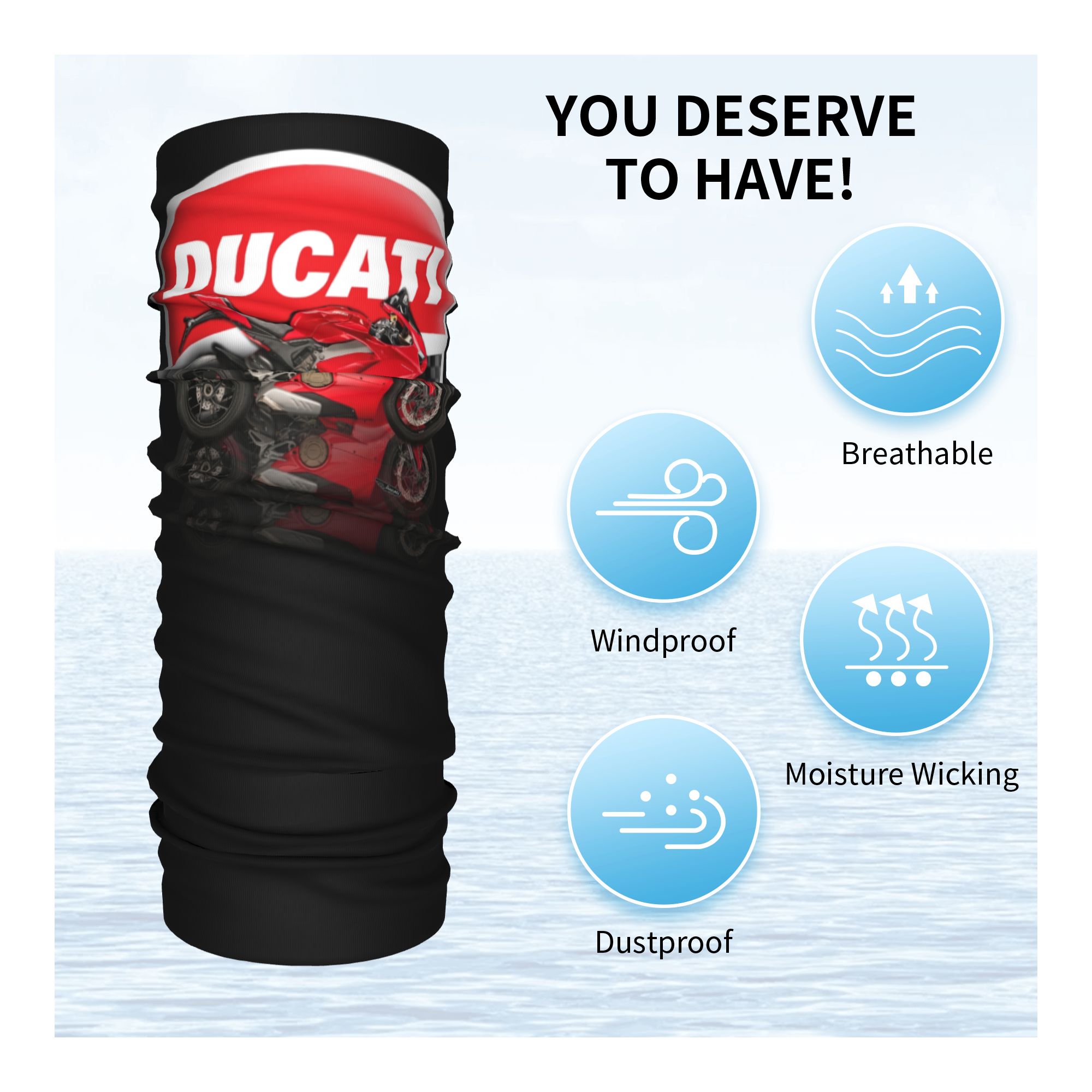 Custom Speed Ducatis Racing Ba - Neck Gaiter Face Cover 评论和价格